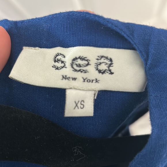 Sea New York indigo blue embroidered tunic dress - Picture 3 of 3